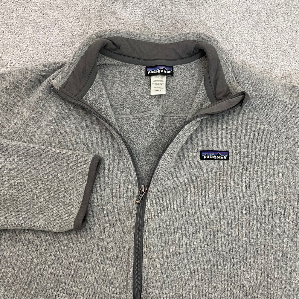 Patagonia Better Sweater Jacket Mens Large Full Zip Grey Outdoor